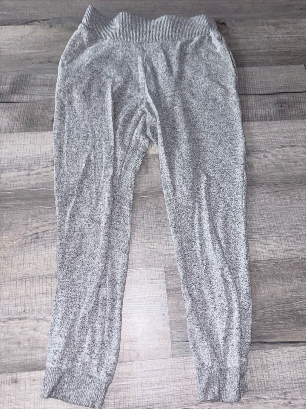 Daisy Knit Tan Joggers Gray Comfy Lightweight Sweatpants